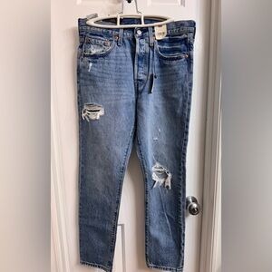 Levi's 501 Skinny Women’s Distressed Blue High Rise Jeans